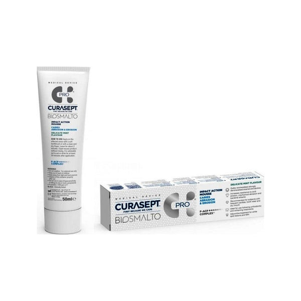 curasept biosmalto mousse azione d'urto gusto fragola 50ml
