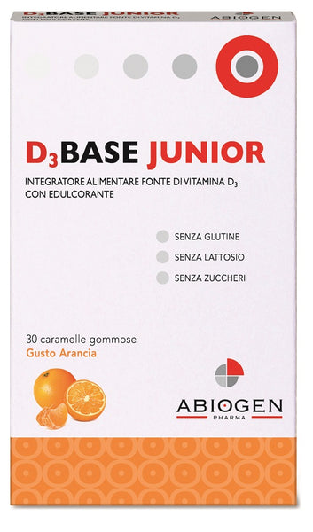 D3base Junior 30 Caramelle gusto Arancia