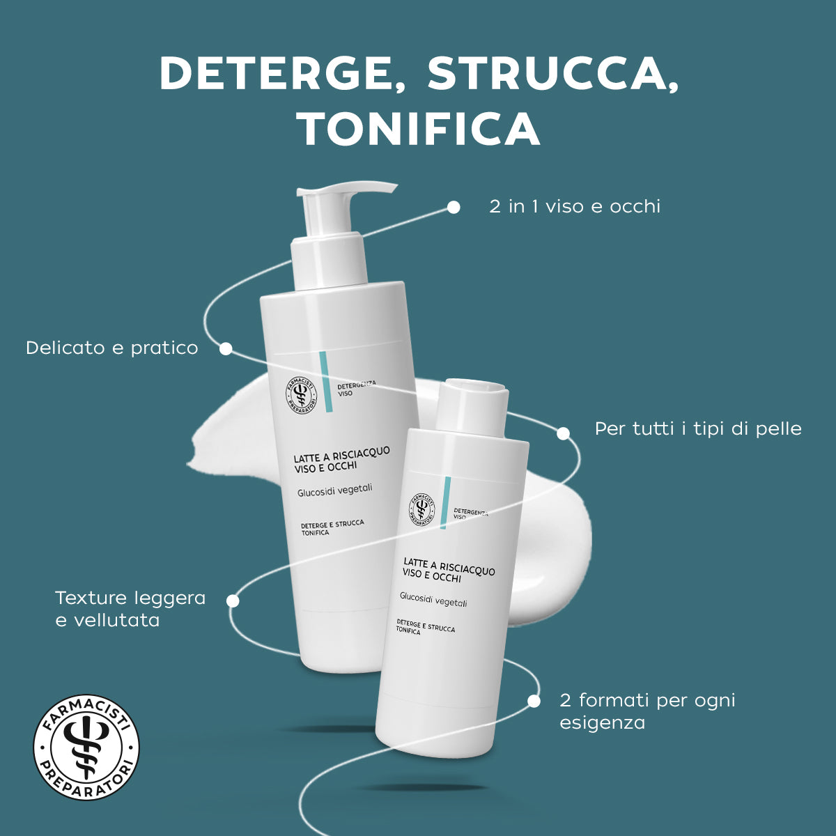 Latte a Risciacquo Viso e Occhi Detergente e Struccante 200ml Farmacisti Preparatori - Latte a Risciacquo Viso e Occhi Detergente e Struccante 200ml Farmacisti Preparatori