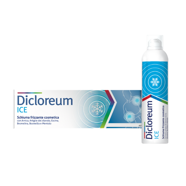 Dicloreum ICE Spray Schiuma Frizzante per Traumi e Contusioni Muscolari