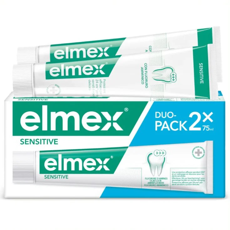 Elmex Sensitive Dentifricio Denti Sensibili Bitubo 2x75ml - Dentifricio elmex sensitive 2x75ml