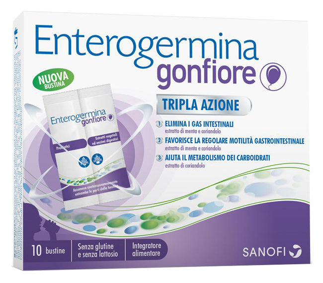 enterogermina gonfiore 10 bustine