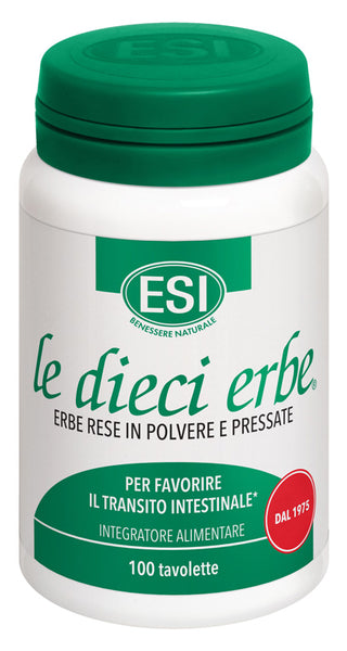 Esi Le Dieci Erbe, Lassativo Naturale Contro Stitichezza, Regola il Transito Intestinale, 100 Tavolette
