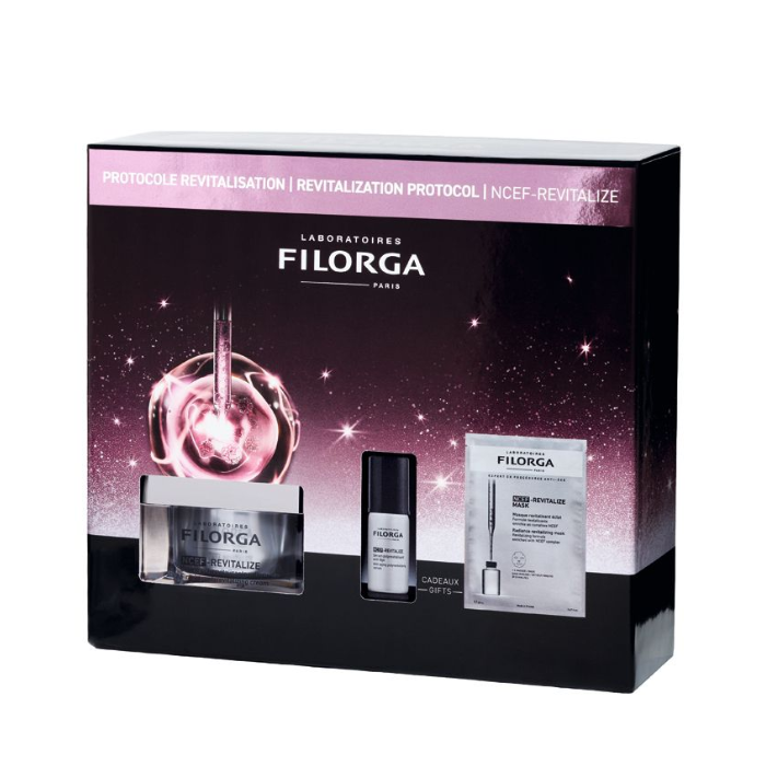 Filorga Cofanetto Ncef Protocollo Rivitalizzante - Crema Viso 50ml + Siero 5ml + Maschera Viso