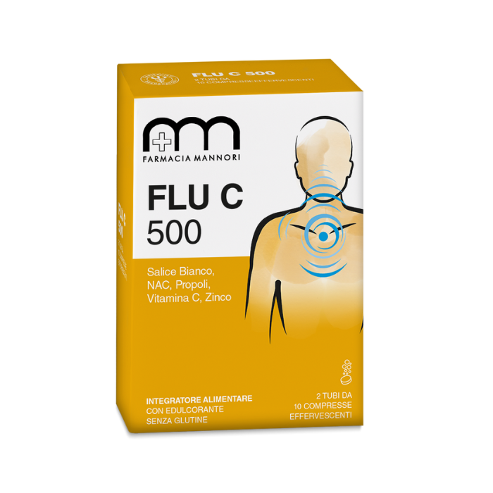 Flu C 500 Farmacisti Preparatori 20 Compresse Effervescenti - flu c 500