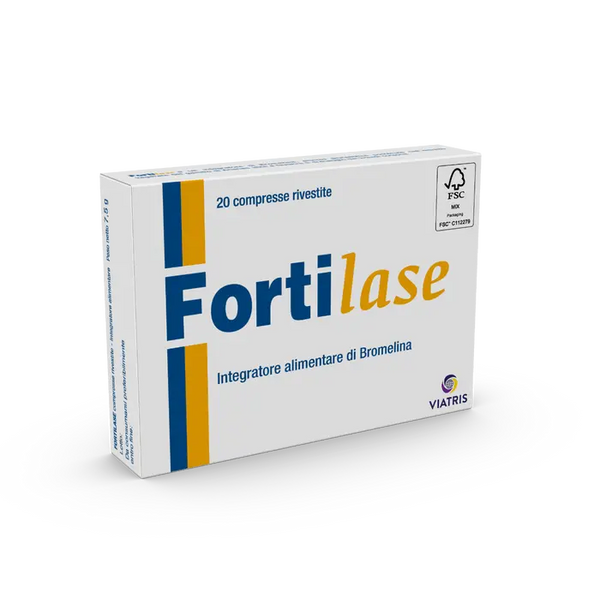 Fortilase 20 Compresse, Integratore Alimentare a base di Bromelina