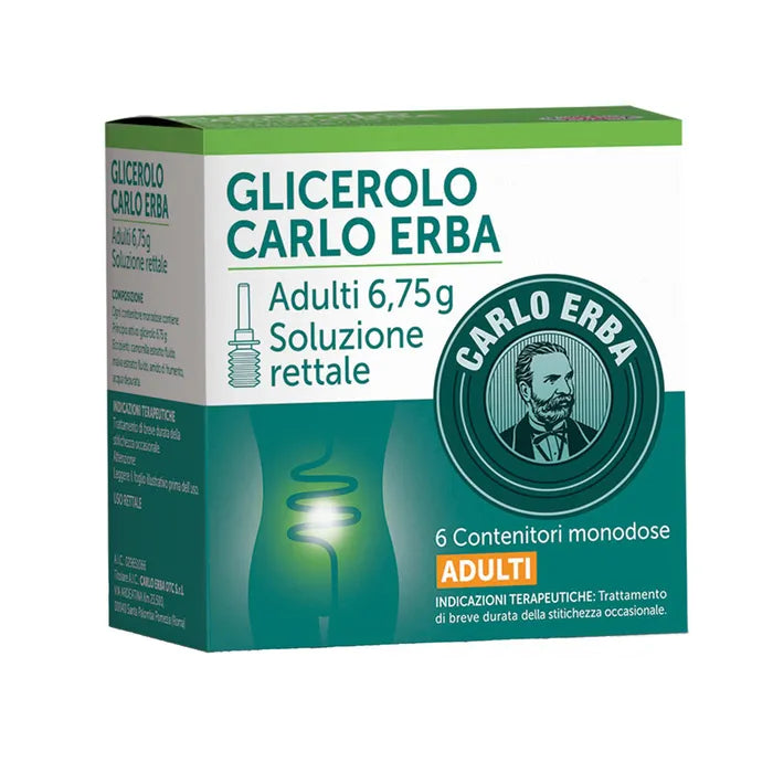 Glicerolo Carlo Erba Adulti 6 Contenitori 6,75g - glicerolo carlo erba microclismi