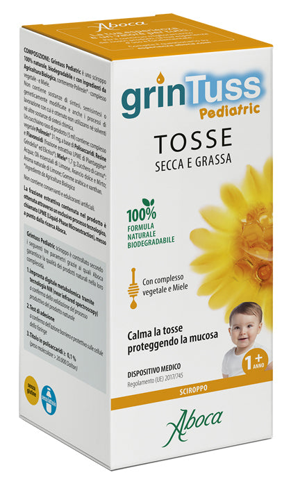 Grintuss Pediatric Sciroppo Bambini Tosse Secca e Grassa 180g - Grintuss Pediatric Sciroppo Bambini Tosse Secca e Grassa 180g