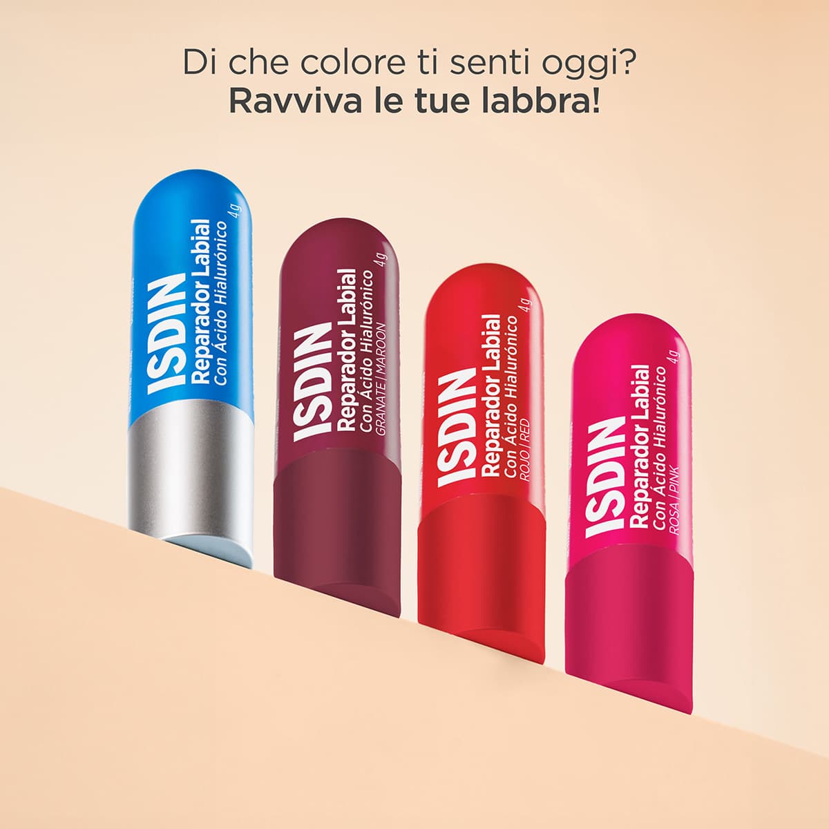 ISDIN Reparador Labial Rosa - Balsamo Riparatore per Labbra Screpolate