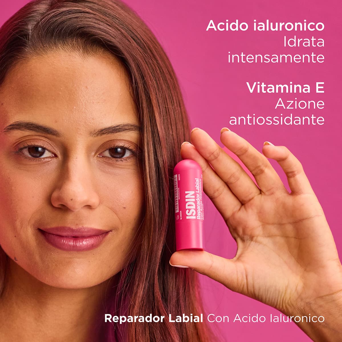 ISDIN Reparador Labial Rosa - Balsamo Riparatore per Labbra Screpolate