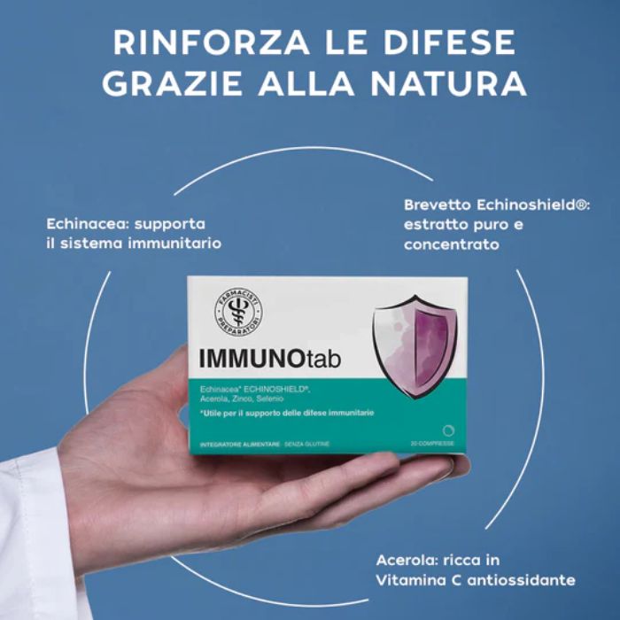 Immunotab, Integratore per il supporto delle difese immunitarie, 20 Compresse, Farmacisti Preparatori