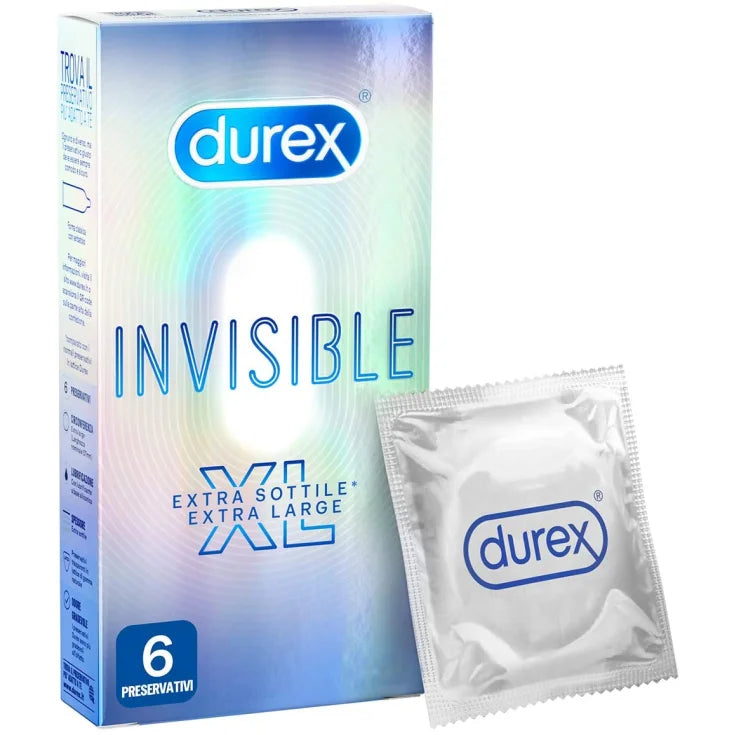 Durex Invisible XL Profilattici 6 Pezzi - Durex Invisible XL 6 Profilattici