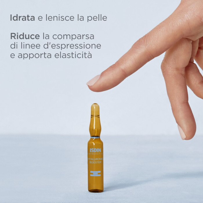 Isdin Isdinceutics Hyaluronic Booster, Siero idratante e calmante intensivo, 10 Fiale
