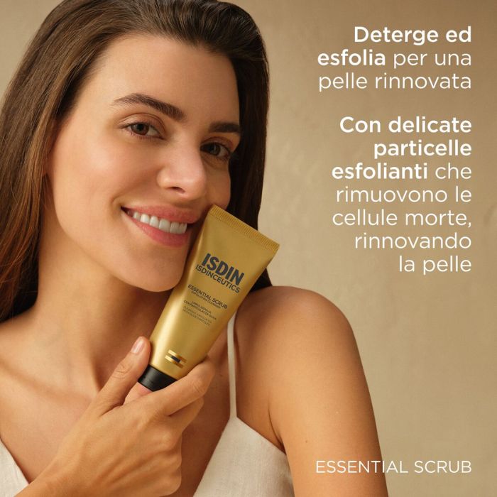 Isdin Isdinceutics Essential Scrub, Gel Detergente Esfoliante,  100g
