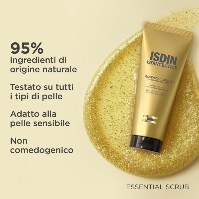 Isdin Isdinceutics Essential Scrub, Gel Detergente Esfoliante,  100g