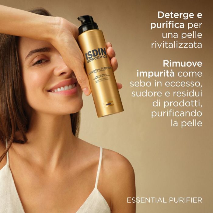 Isdin Isdinceutics Essential Purifier, Mousse ricca detergente viso, 150ml
