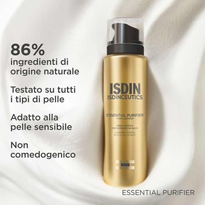 Isdin Isdinceutics Essential Purifier, Mousse ricca detergente viso, 150ml