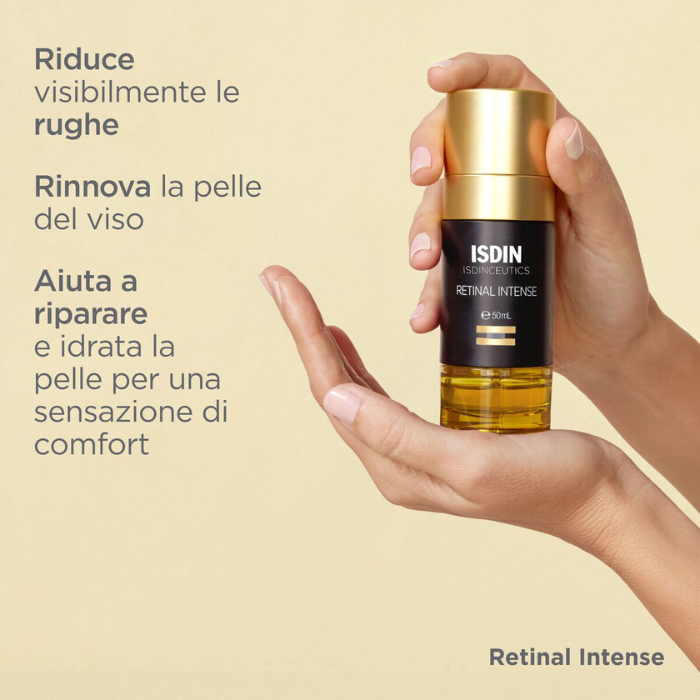 Isdin Isdinceutics Retinal Intense, Siero da notte antirughe con retinaldeide, 50ml