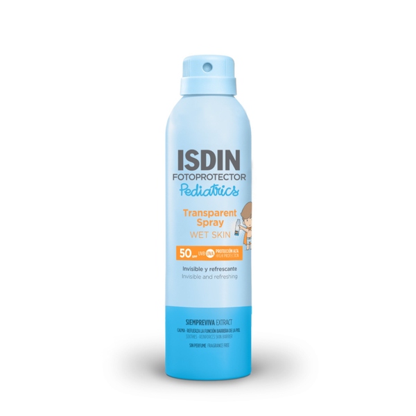 ISDIN Transparent Spray Wet Skin Pediatrics SPF50+ 250 ml | Solare Spray Bambini