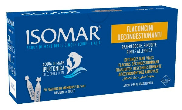 Isomar Flaconcini Decongestionanti, Per Raffreddore e Sinusite, 20x5ml - Isomar Flaconcini Decongestionanti, Per Raffreddore e Sinusite, 20x5ml