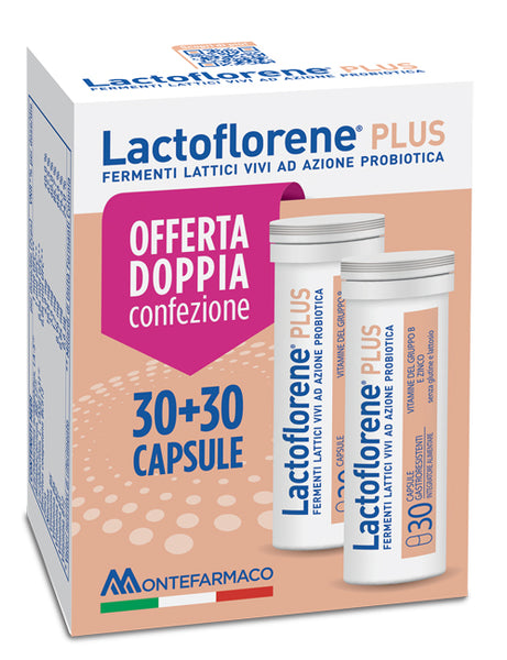 Lactoflorene Plus Bipack 30cps + 30 cps - Offerta taglio prezzo