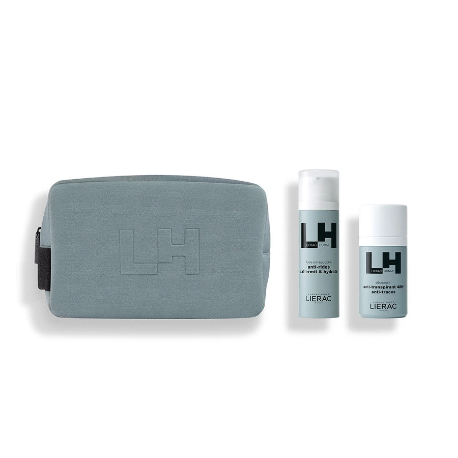 Lierac Homme Set Pouch Fluido Anti-età Globale + Deodorante - Lierac Homme Set Pouch Fluido Anti-età Globale + Deodorante