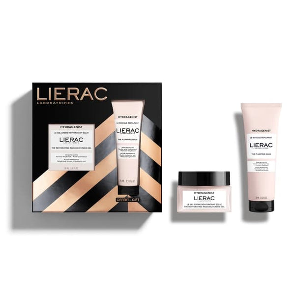 Lierac Cofanetto Natale Hydragenist,  Gel Crema Reidratante 50ml + Omaggio Maschera Rimpolpate 75ml