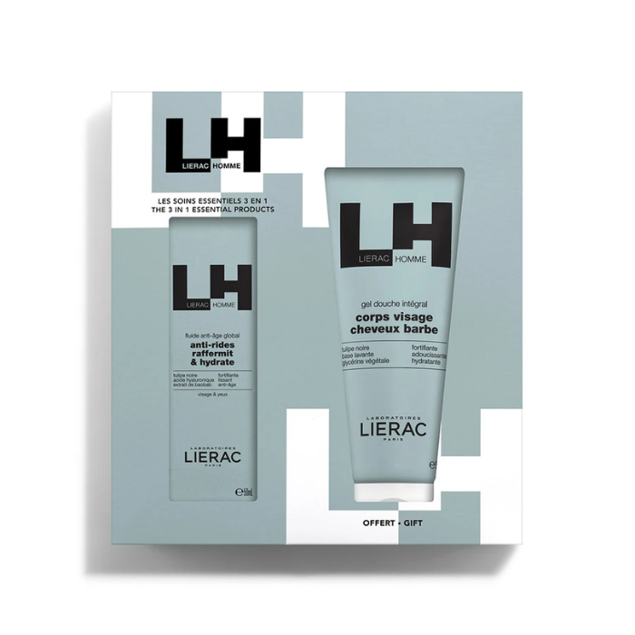 Lierac Homme Cofanetto Gel Idratante Energizzante Viso 50ml + Omaggio gel Doccia 200ml