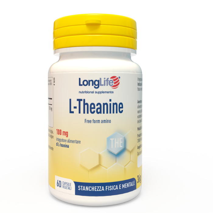 Longlife L-theanine Integratore per Stanchezza Fisica e Mentale 60 Capsule - Longlife L-theanine Integratore per Stanchezza Fisica e Mentale 60 Capsule