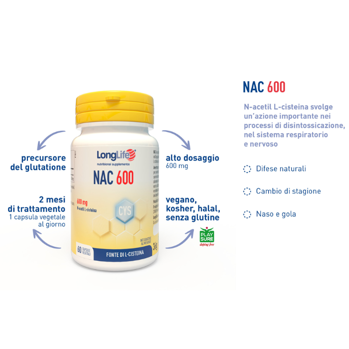 Longlife Nac 600 60 Capsule - Longlife Nac 600 60 Capsule