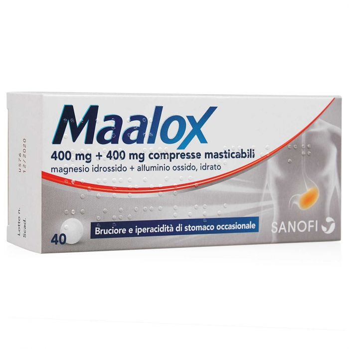 Maalox 40 Compresse Masticabili 400mg+400mg