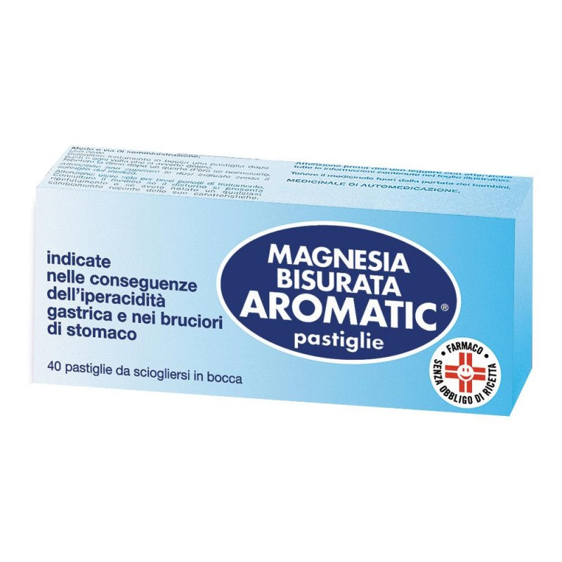 Magnesia Bisurata Arom*40cpr - megnesia bisurata aromatic 40 pastiglie