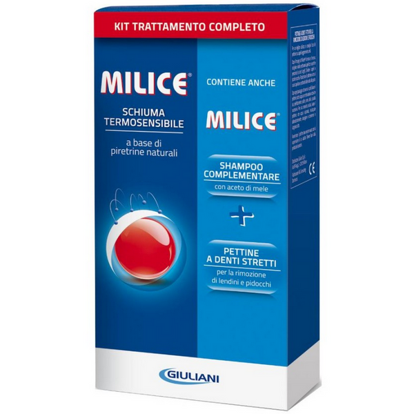 milice kit completo per pidocchi