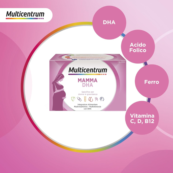 Multicentrum Mamma DHA Multivitaminico per la donna in gravidanza 30 Compresse + 30 Capsule - Multicentrum Mamma DHA Multivitaminico per la donna in gravidanza 30 Compresse + 30 Capsule