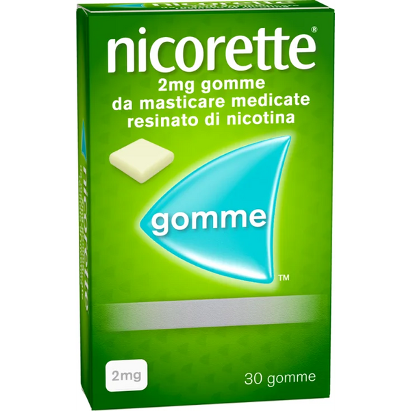 Nicorette 30 Gomme Masticabili 2mg Per Smettere Di Fumare Aroma Menta