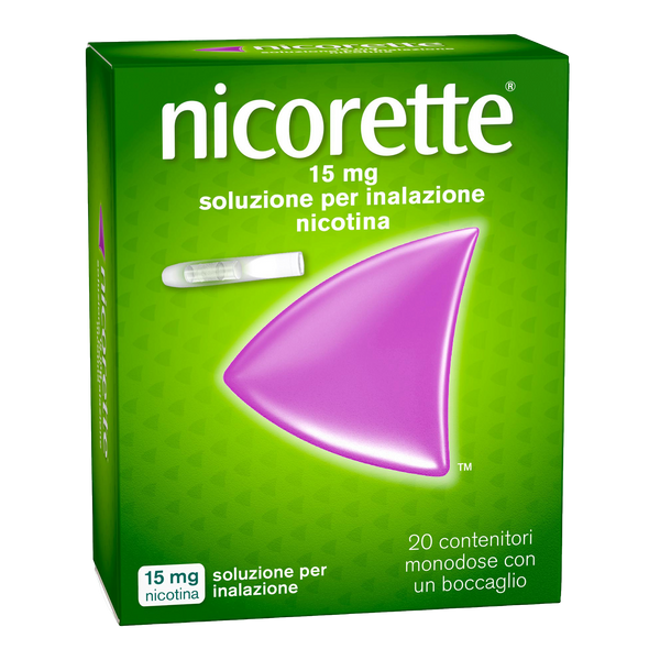 Nicorette Soluzione Per Inalazione Nicotina 15mg 20 Contenitori Monodose