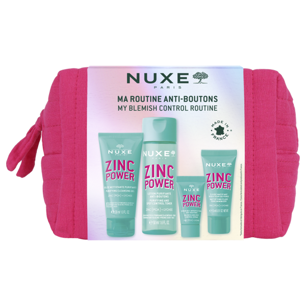 Nuxe Zinc Power Trousse Anti-imperfezioni, Routine Completa, 4 Prodotti