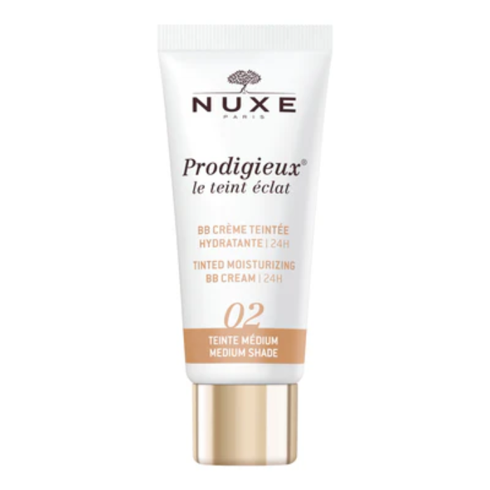 Nuxe prodigieux crema colorata idratante, tonalità Media 02, 30ml