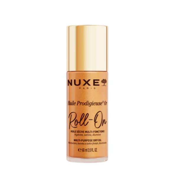 Nuxe Huile Prodigieuse Or, Olio secco per viso, corpo e capelli, Roll-on 60ml