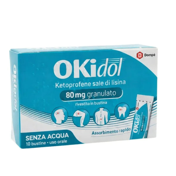 Okidol Bustine Orosolubili Antinfiammatorio 80mg Ketoprofene 10 Bustine