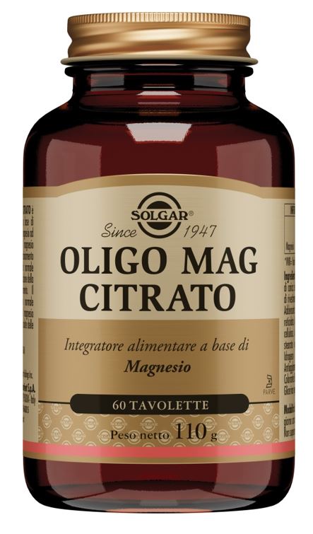 Solgar Oligo Mag Citrato 60tav - Solgar Oligo Mag Citrato 60tav