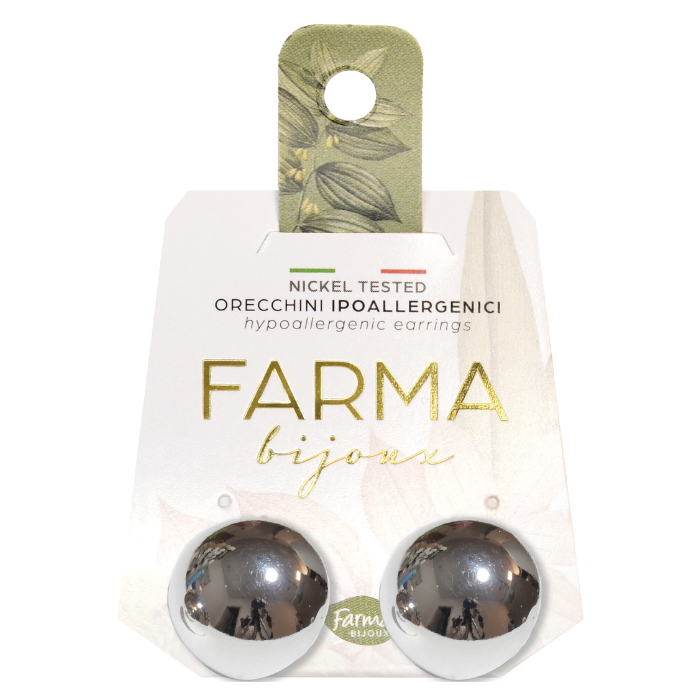 Farma Bijoux Orecchini Semisfera Silver
