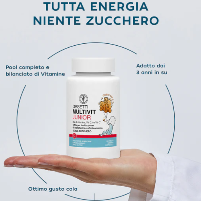 Multivit junior 60 orsetti gommosi gusto Cola, farmacisti preparatori