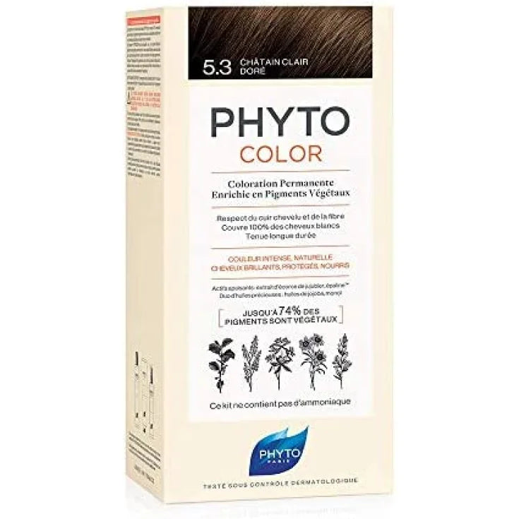 Phyto Phytocolor 5.3 Castano Chiaro Dorato Colorazione Permanente Capelli - PHYTO PHYTOCOLOR 5.3 CASTANO CHIARO DORATO
