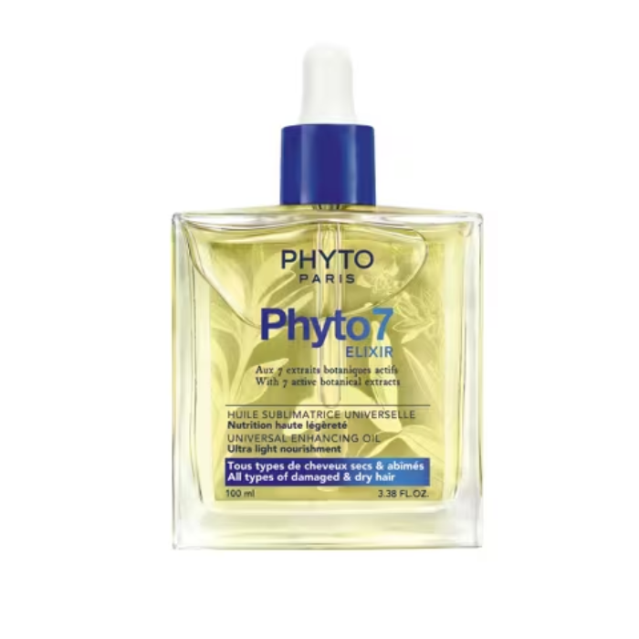 Phyto 7 Elixir Olio Universale Sublimante per Capelli Secchi e Danneggiati, 100ml