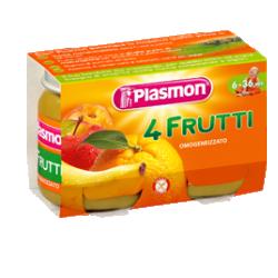 Plasmon Omog 4 Frutti 2x104g - Plasmon Omog 4 Frutti 2x104g