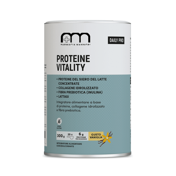 Proteine Vitality Gusto Vaniglia, Proteine Del Siero Del Latte In Polvere, 300g, Farmacisti Preparatori