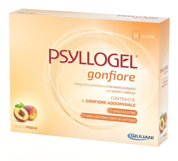 Psyllogel Gonfiore Pesca 10 Bustine - Psyllogel Gonfiore Pesca 10 Bustine