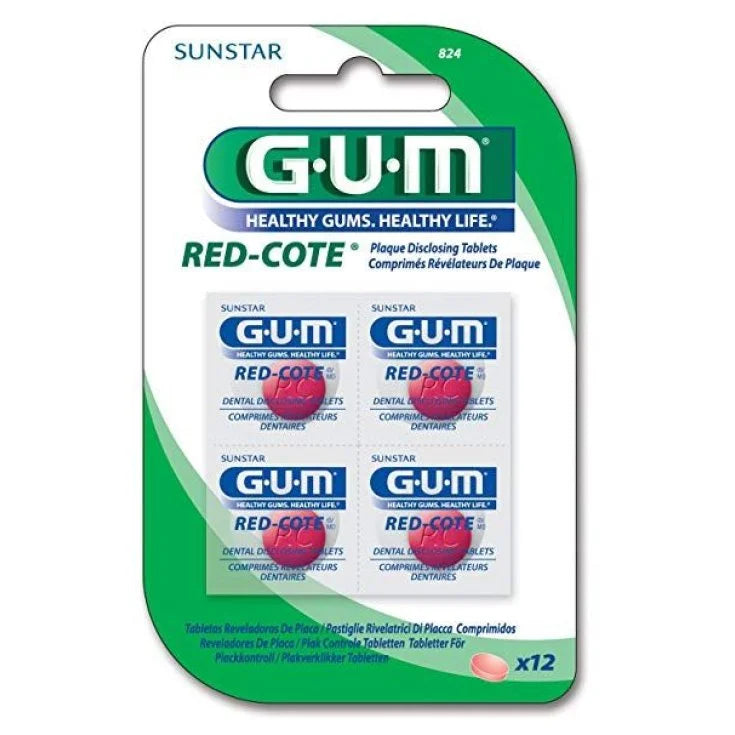 GUM Red-Cote Rivelatore di Placca – 12 Compresse