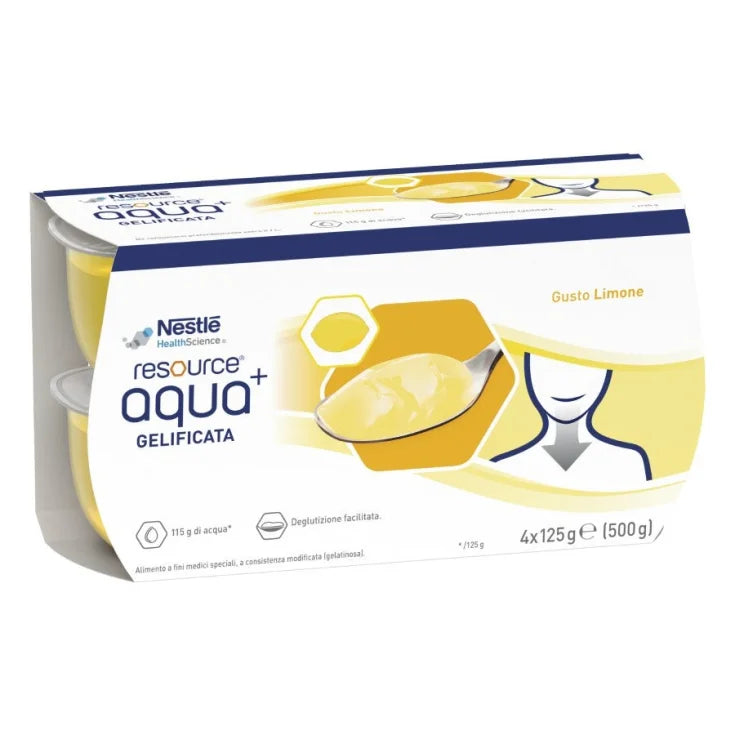 Nestle Resource Aqua+ Gelificata Gusto Limone 4x125g